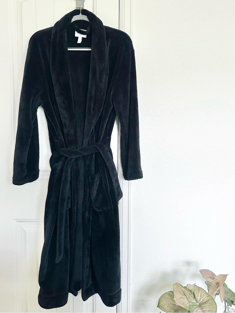 Men Plush Robe Black - Goodfellow & Co